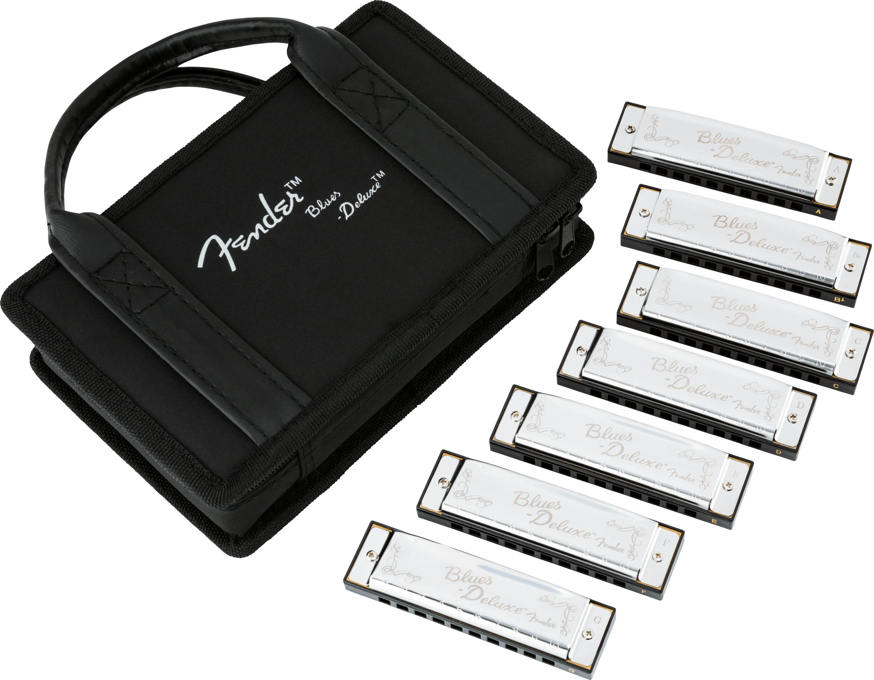 Blues Deluxe Harmonicas - 7 Pack with Case 1 Blues Deluxe Harmonicas - 7 Pack with Case