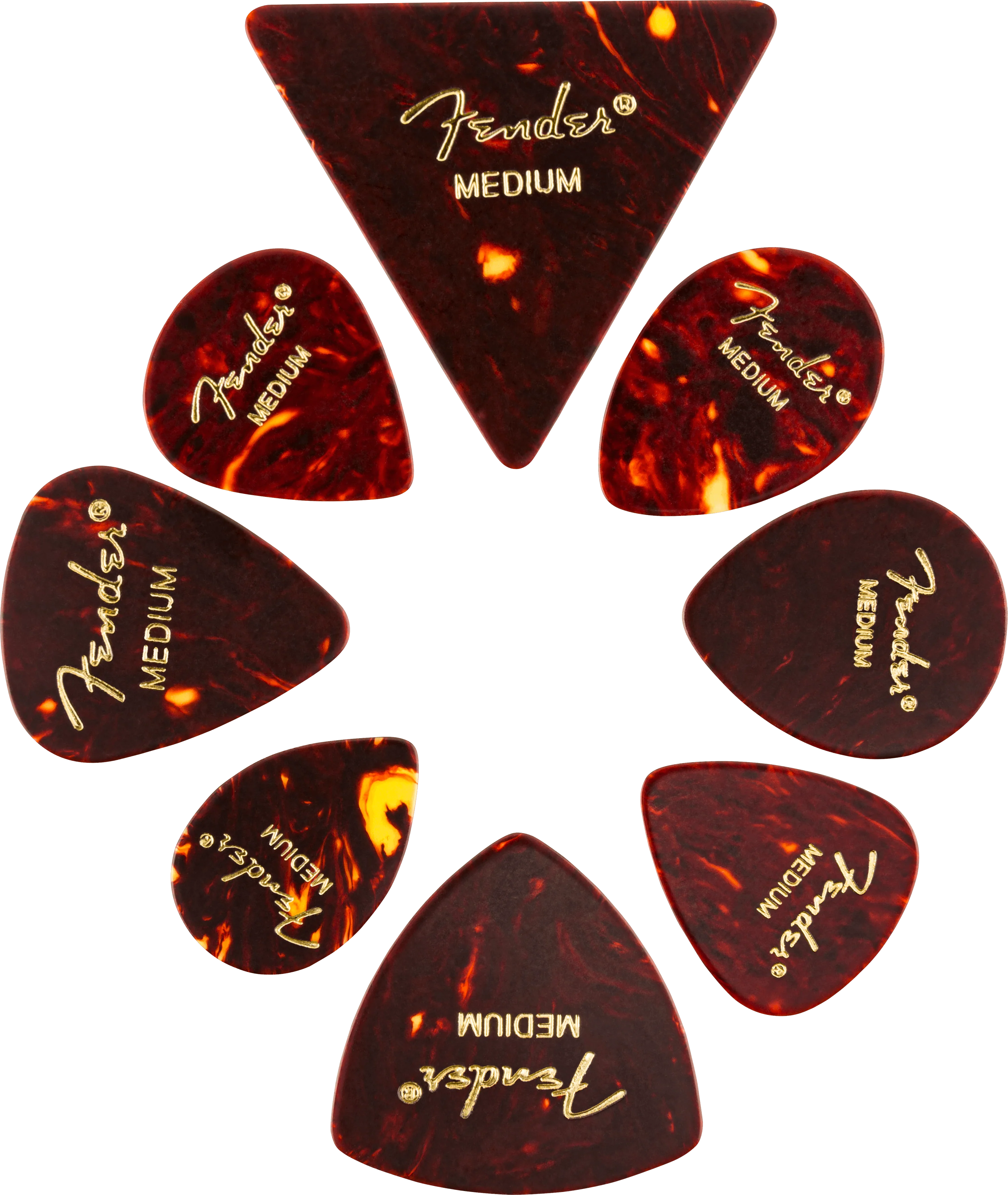 Classic Celluloid Picks, Shape Medley - 8 Pack