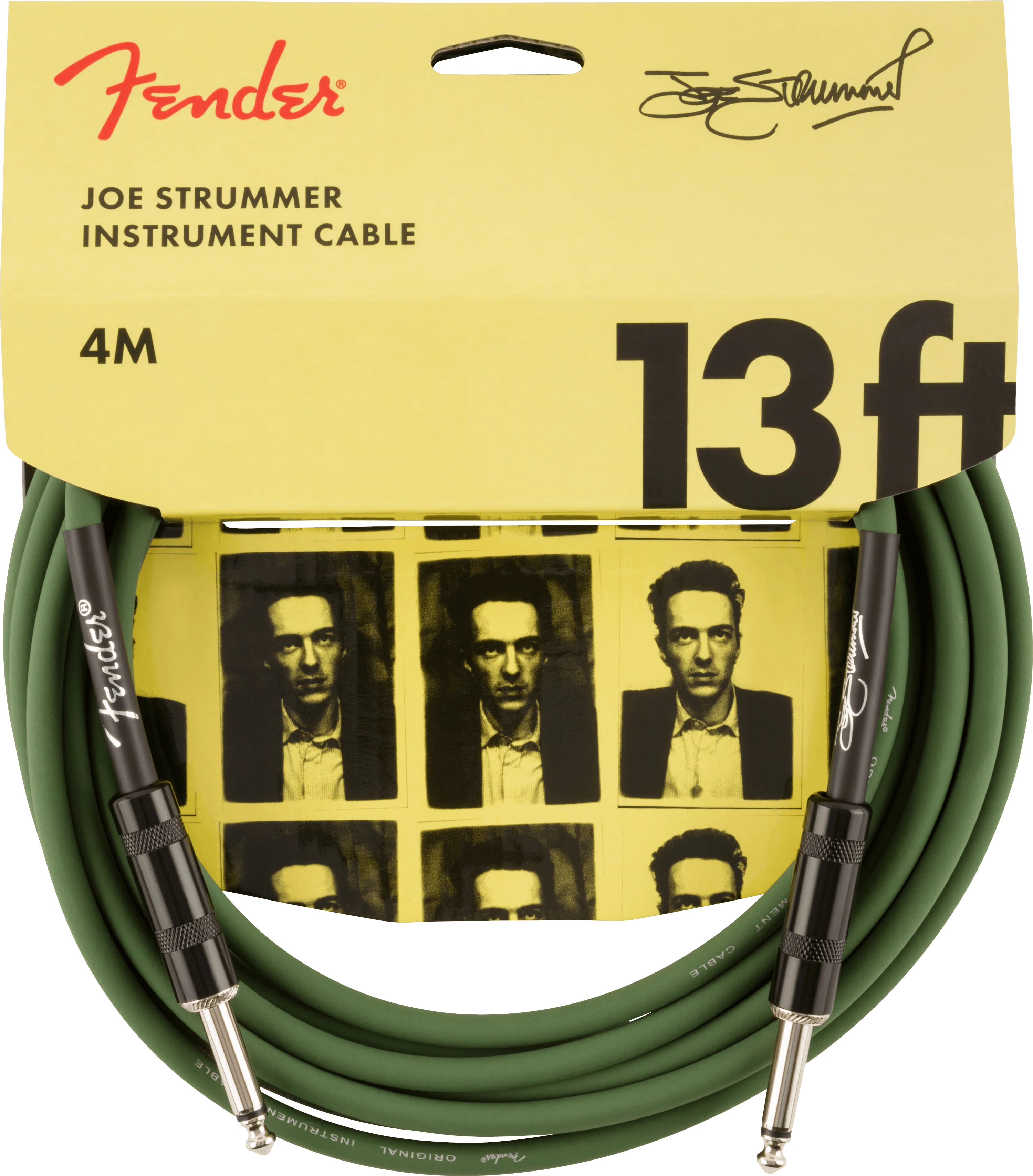 Joe Strummer Pro 13' Instrument Cable, Drab Green 1 Joe Strummer Pro 13' Instrument Cable, Drab Green