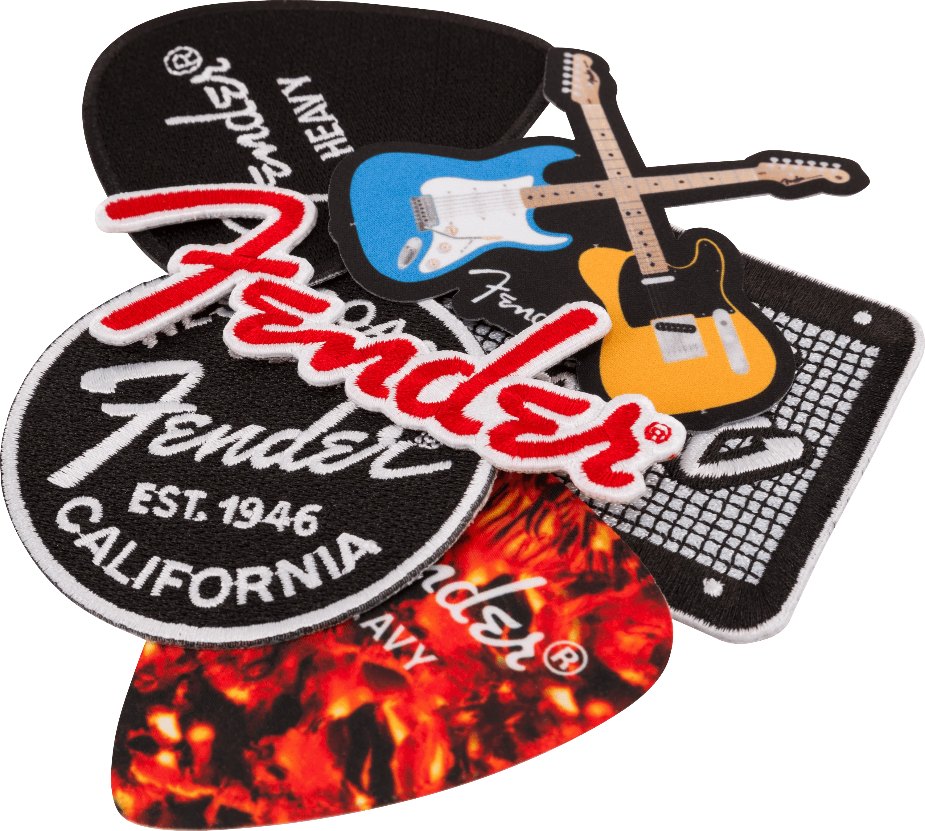 Fender™ Heavy Pick Patch, Tortoiseshell 2 Fender™ Heavy Pick Patch, Tortoiseshell