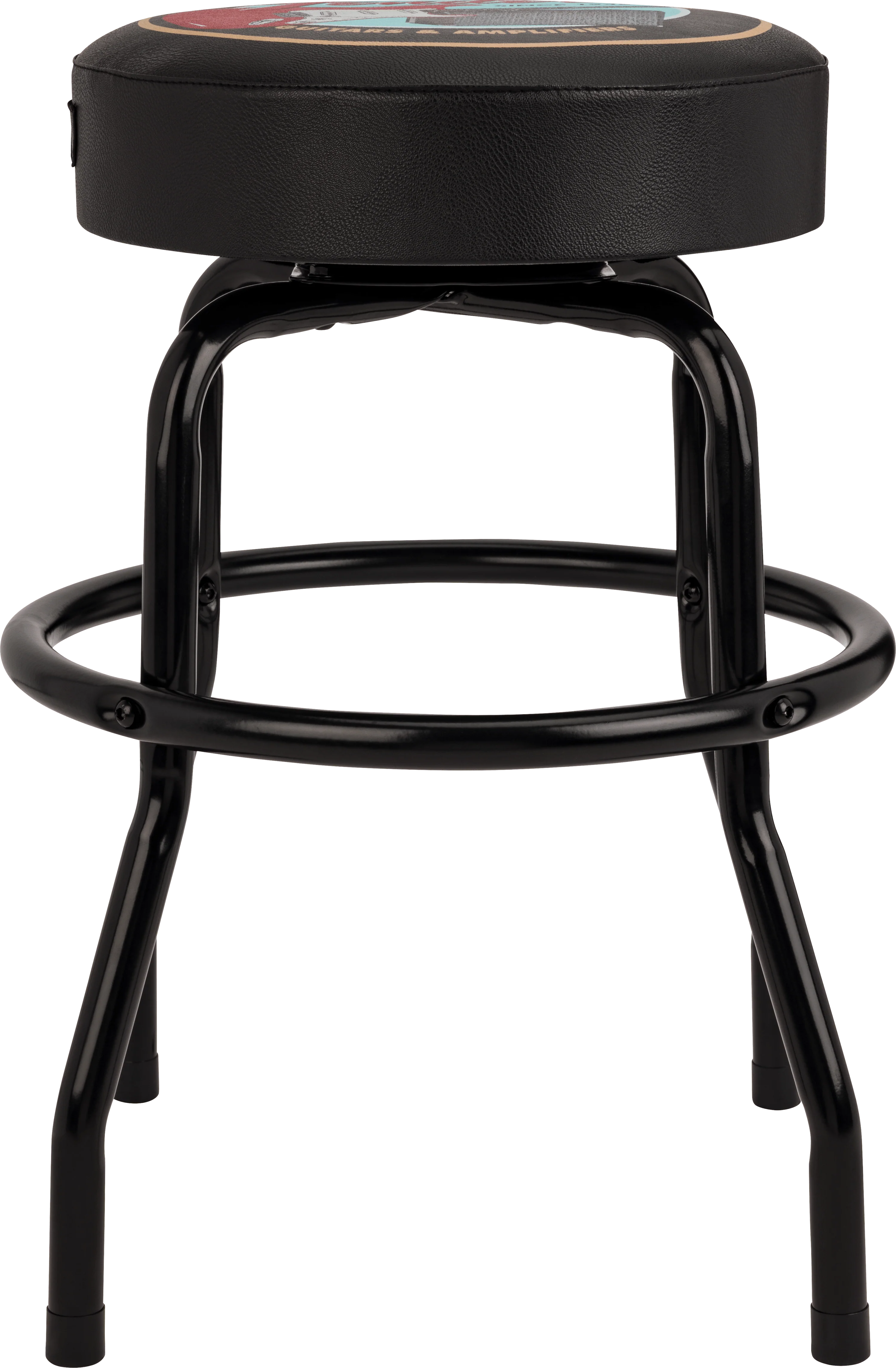 Fender® Guitars & Amps Pick Pouch Barstool, Black 2 Fender® Guitars & Amps Pick Pouch Barstool, Black