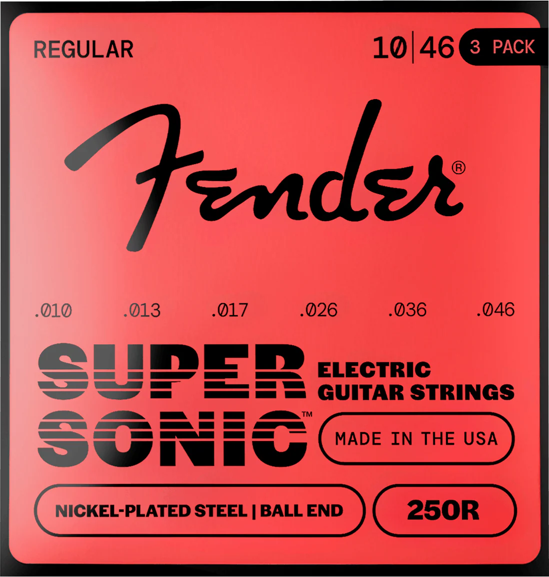 SuperSonic™ 250 Nickel-Plated Steel Guitar Strings (3-Pack) 3 SuperSonic™ 250 Nickel-Plated Steel Guitar Strings (3-Pack)