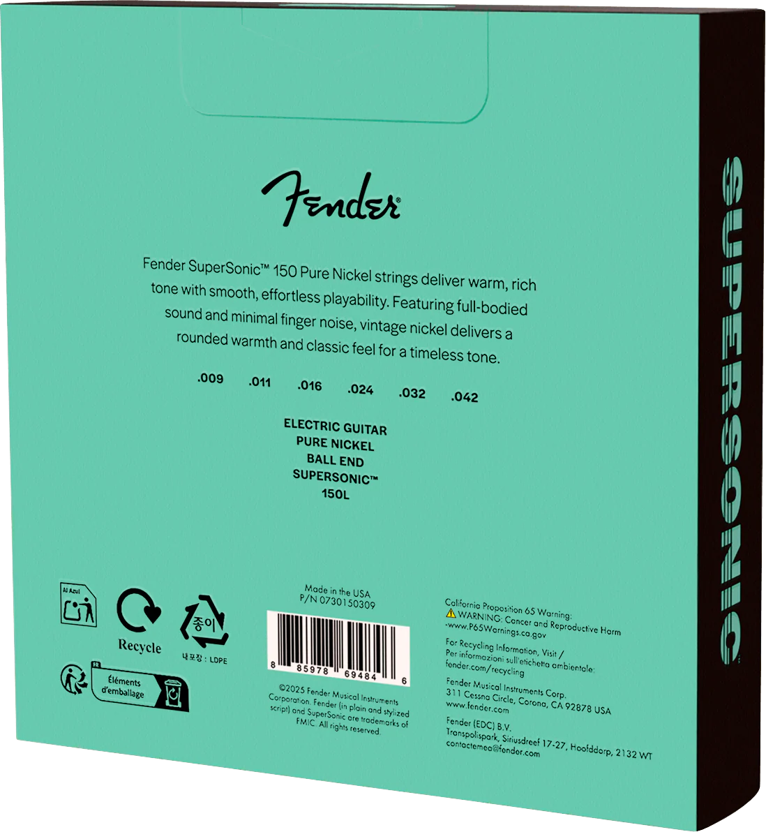 SuperSonic™ 150 Pure Nickel Guitar Strings (3-Pack) 2 SuperSonic™ 150 Pure Nickel Guitar Strings (3-Pack)