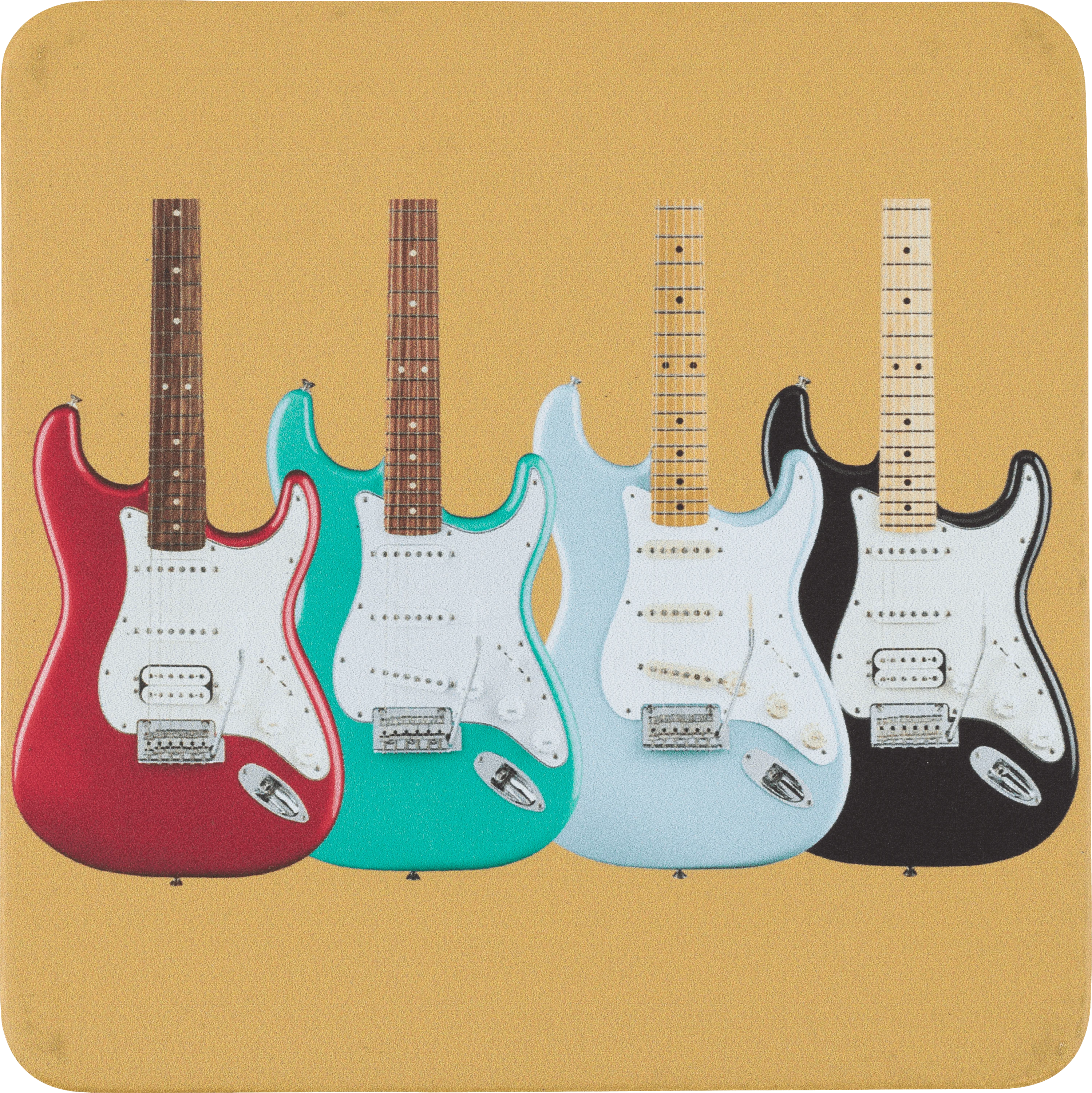 Fender® Stratocaster™ Modern Design Coaster Set 2 Fender® Stratocaster™ Modern Design Coaster Set