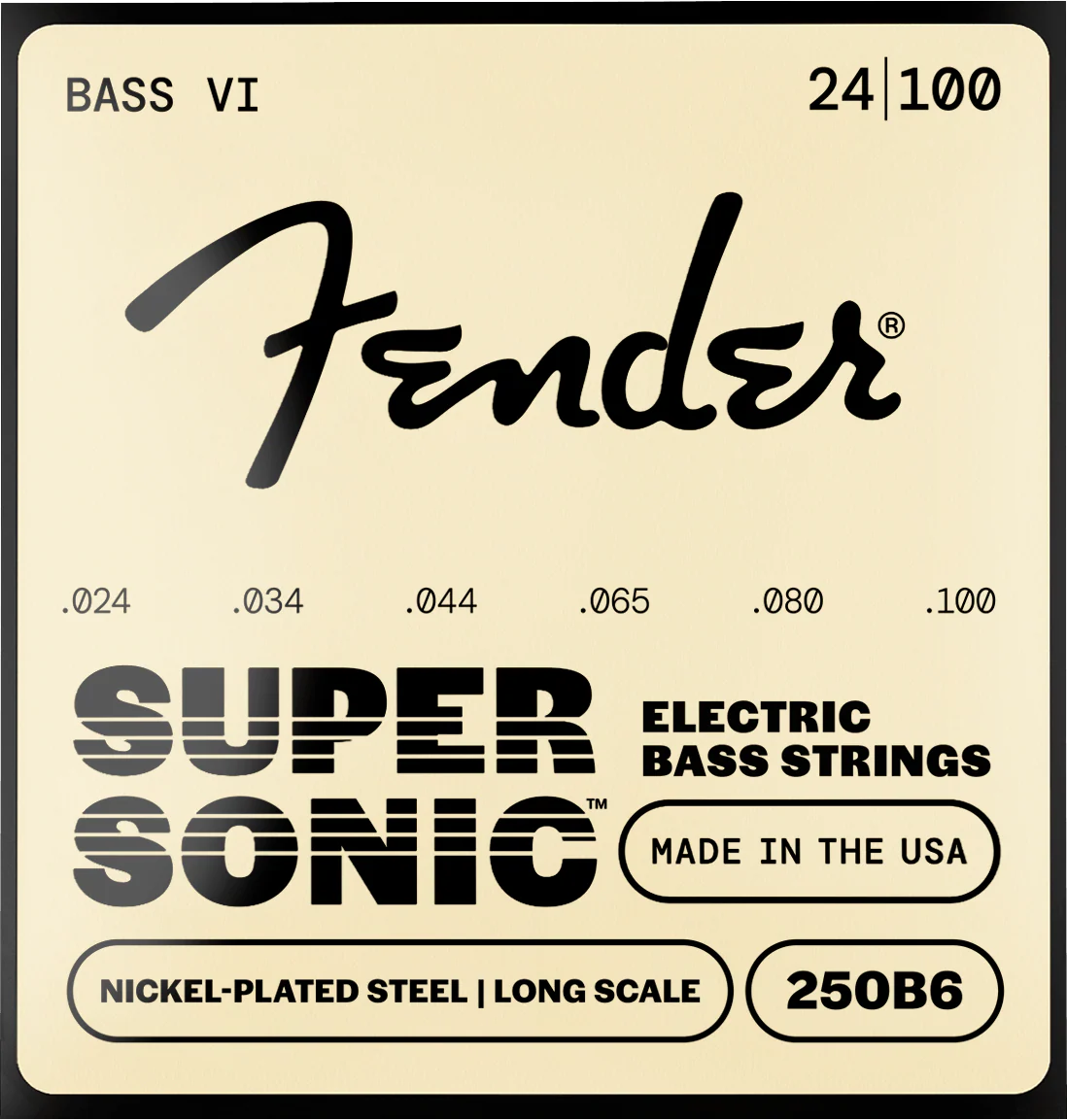 SuperSonic™ 250B6 Nickel-Plated Steel Bass VI Strings 1 SuperSonic™ 250B6 Nickel-Plated Steel Bass VI Strings