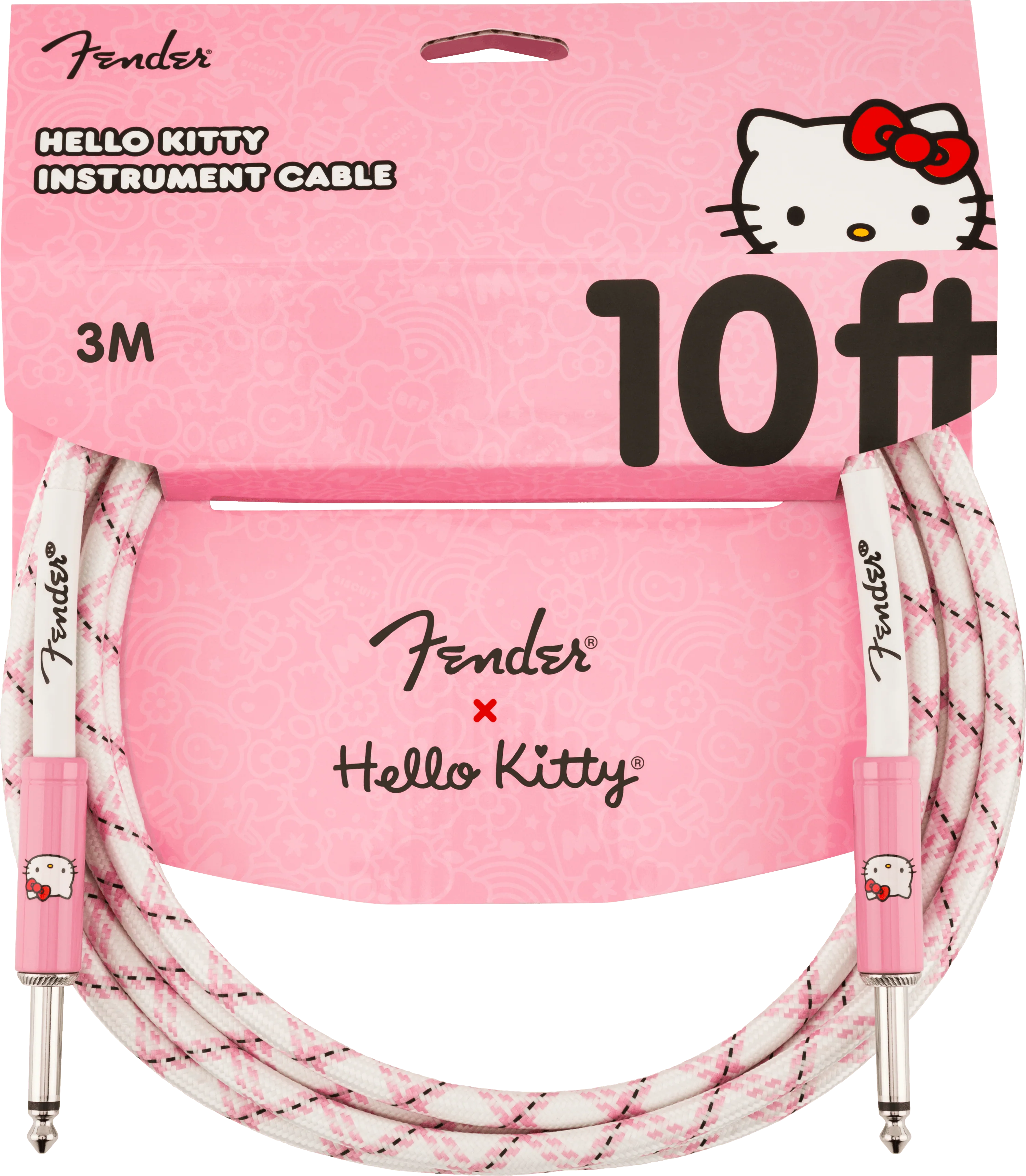 Fender® x Hello Kitty® White/Pink Woven Cable