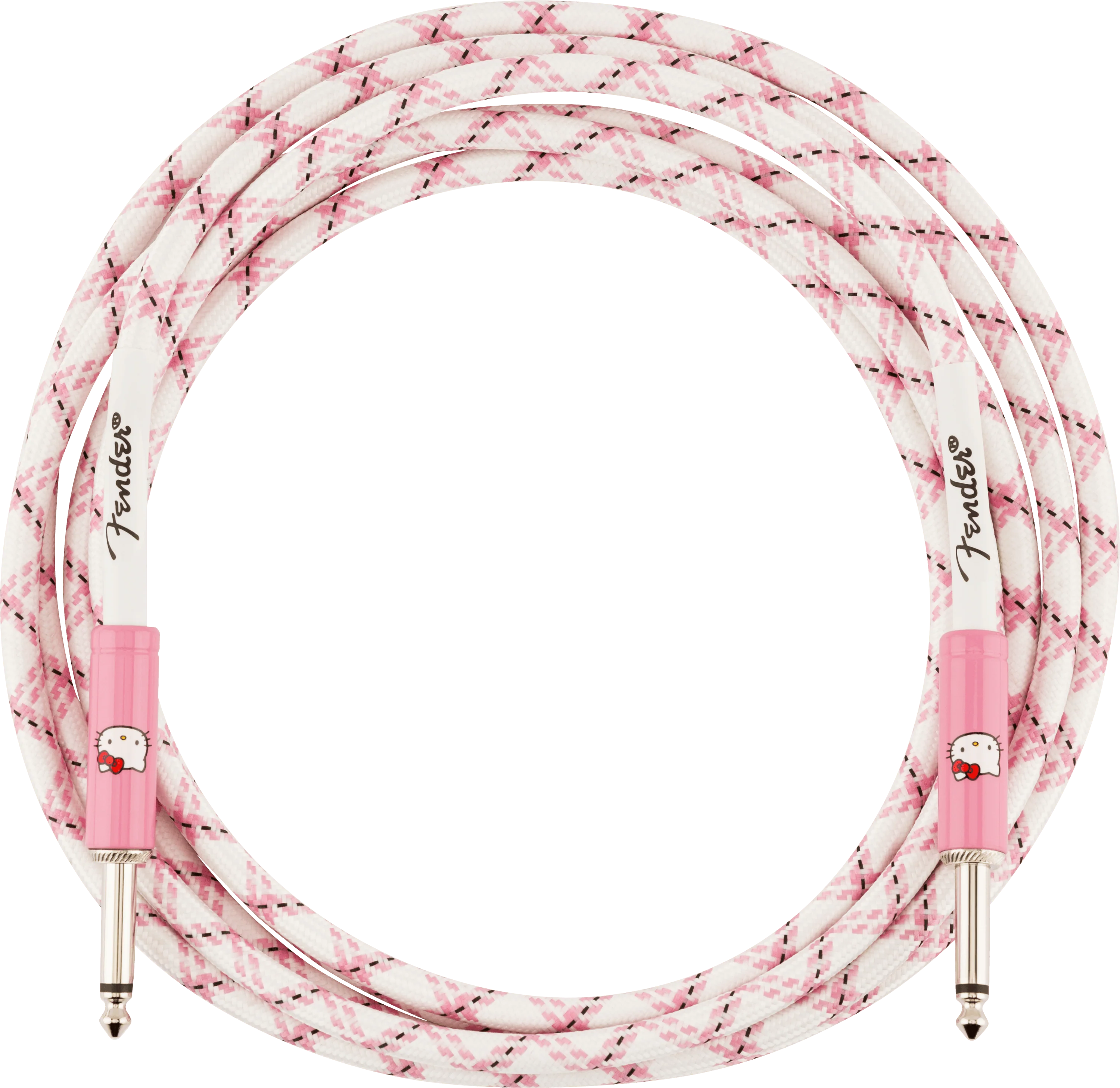 Fender® x Hello Kitty® White/Pink Woven Cable 2 Fender® x Hello Kitty® White/Pink Woven Cable