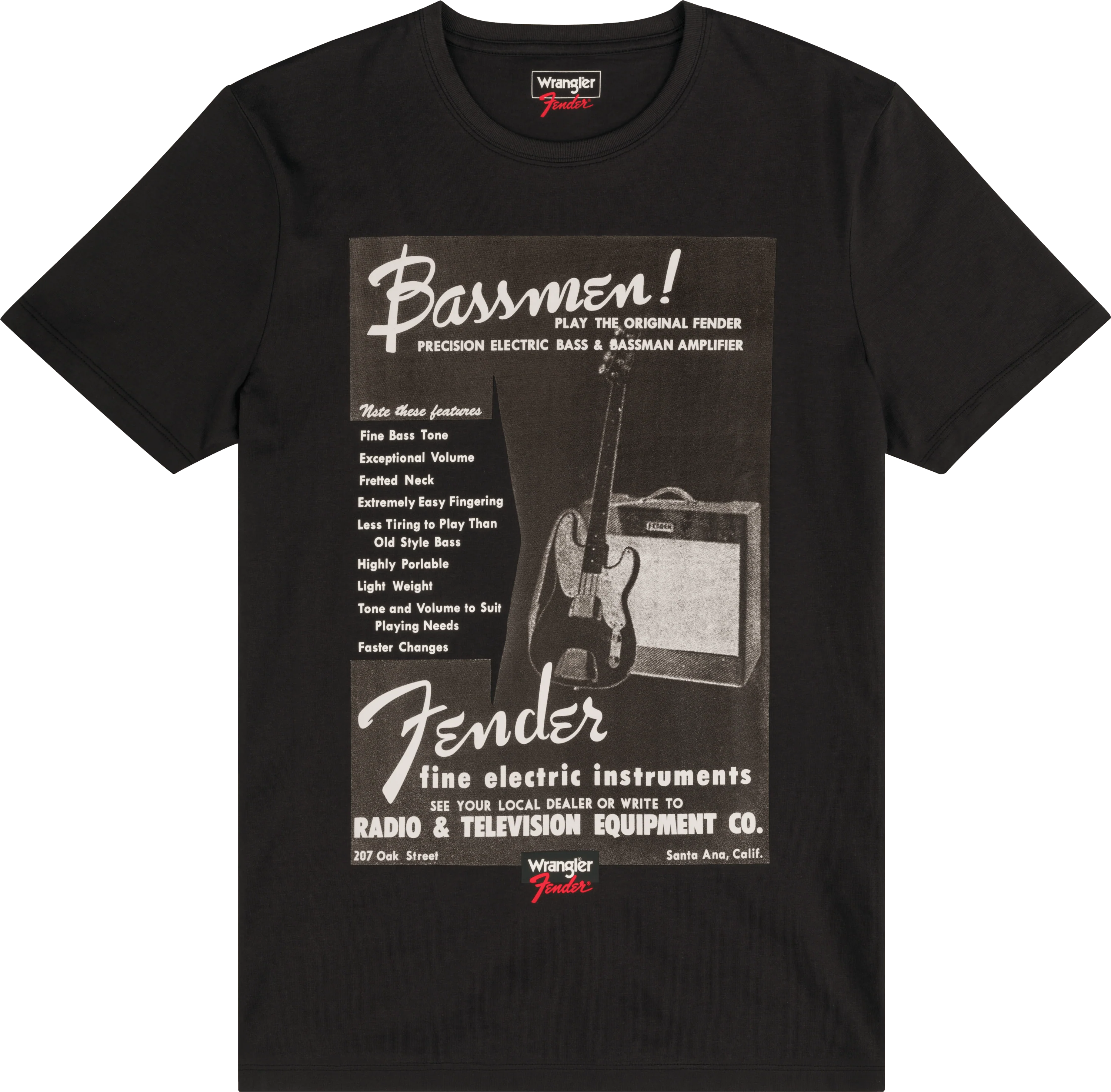 Fender® x Wrangler® Bassmen T-Shirt, Black 3 Fender® x Wrangler® Bassmen T-Shirt, Black