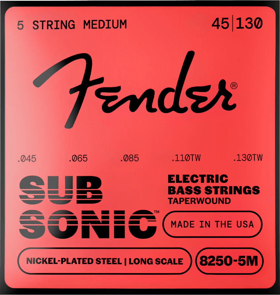 SubSonic™ 8250 Taper Wound Nickel-Plated Steel Bass Strings (5 String) 1 SubSonic™ 8250 Taper Wound Nickel-Plated Steel Bass Strings (5 String)