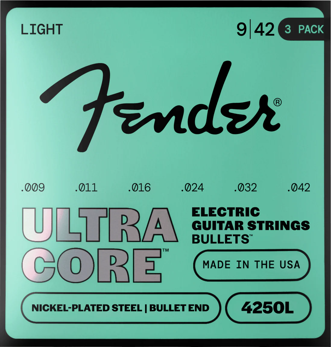 UltraCore™ Bullets™ 4250 Nickel-Plated Steel Guitar Strings (3-Pack) 1 UltraCore™ Bullets™ 4250 Nickel-Plated Steel Guitar Strings (3-Pack)