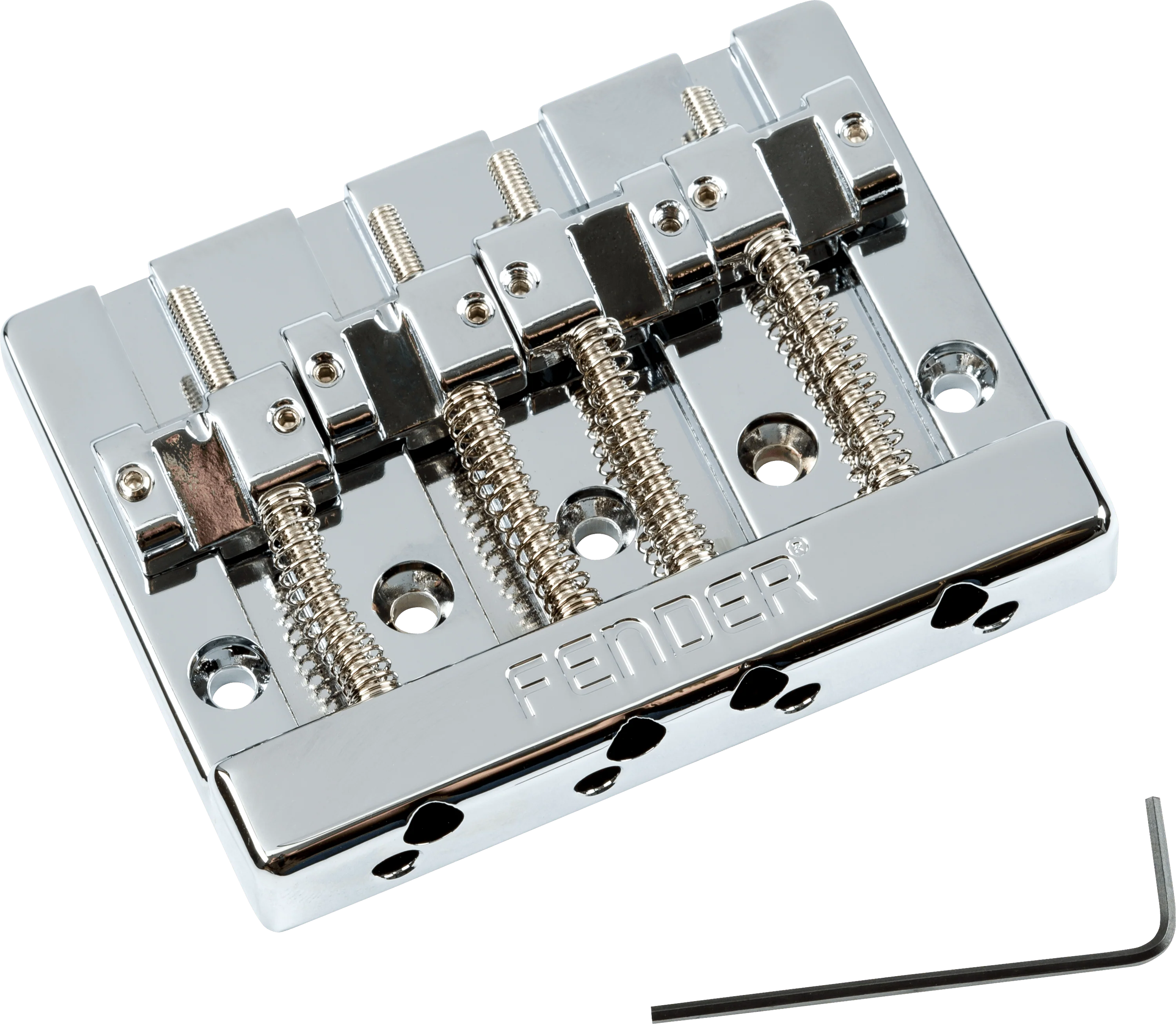 Fender® HiMass™ 4-String Bass Bridge Assembly With Brass Saddles