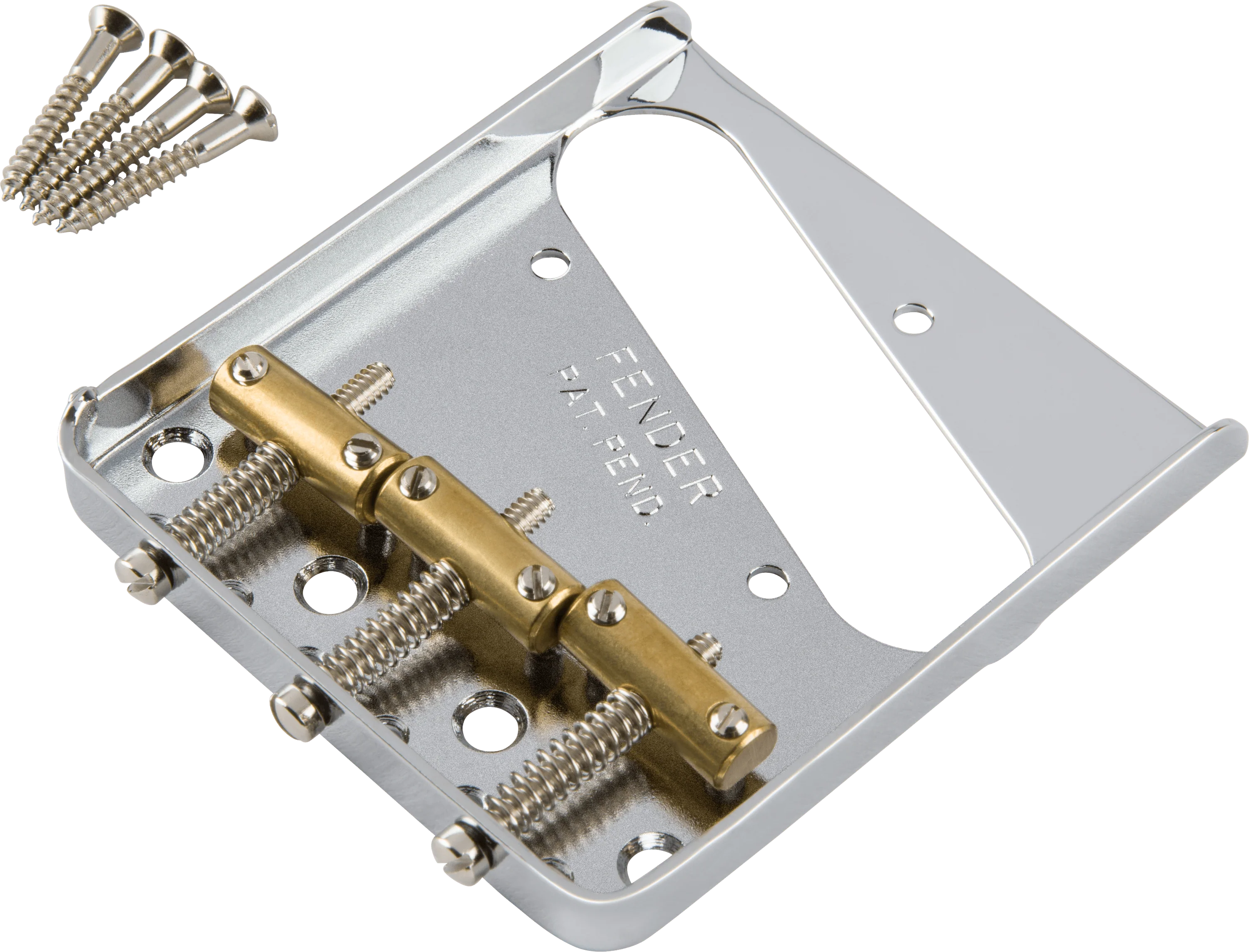 3-Saddle American Vintage Telecaster® Bridge Assembly (Chrome) 2 3-Saddle American Vintage Telecaster® Bridge Assembly (Chrome)