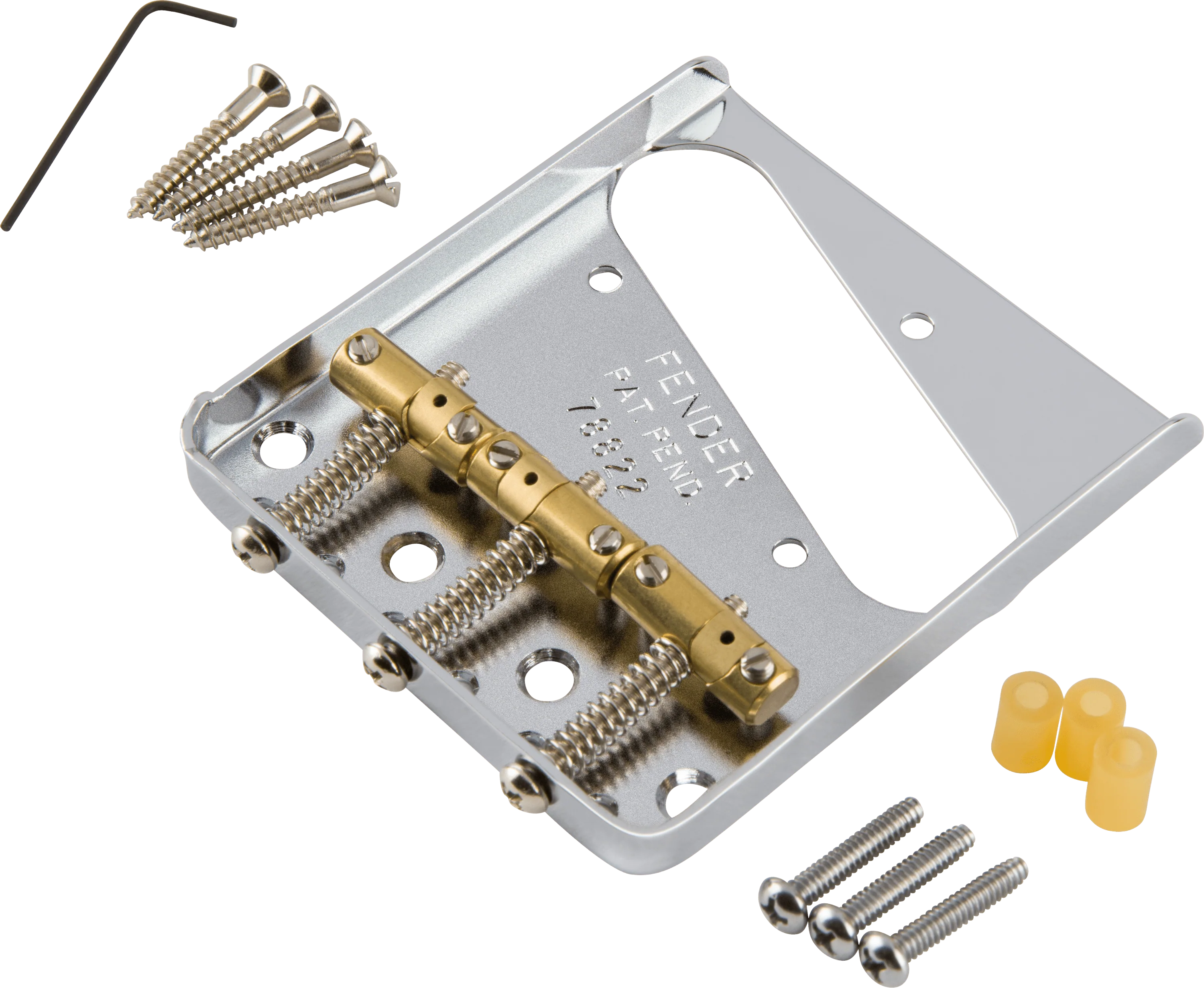 3-Saddle American Vintage Hot Rod Telecaster® Bridge Assembly 2 3-Saddle American Vintage Hot Rod Telecaster® Bridge Assembly