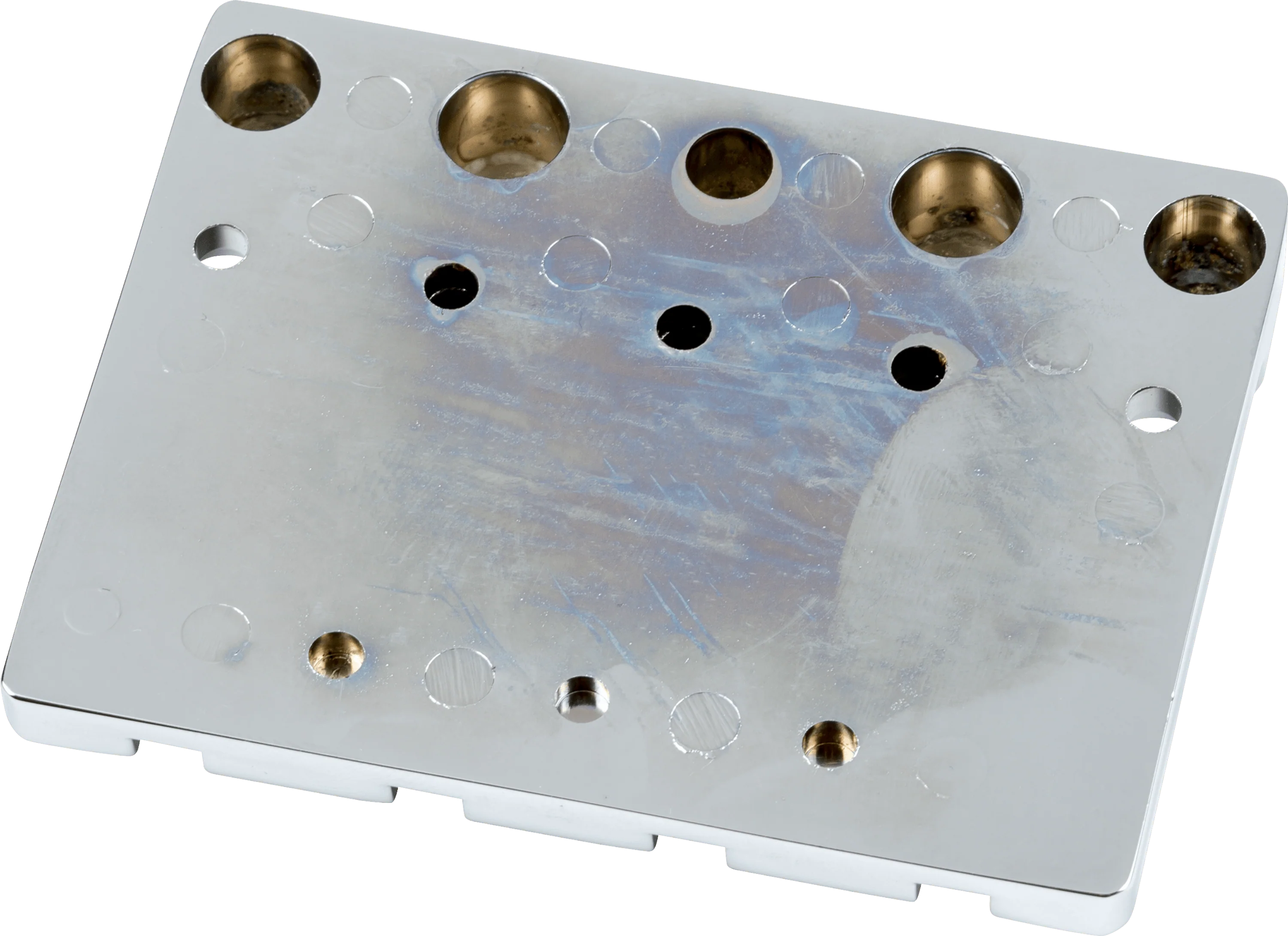 Fender® HiMass™ 4-String Bass Bridge Assembly With Zinc Saddles 2 Fender® HiMass™ 4-String Bass Bridge Assembly With Zinc Saddles