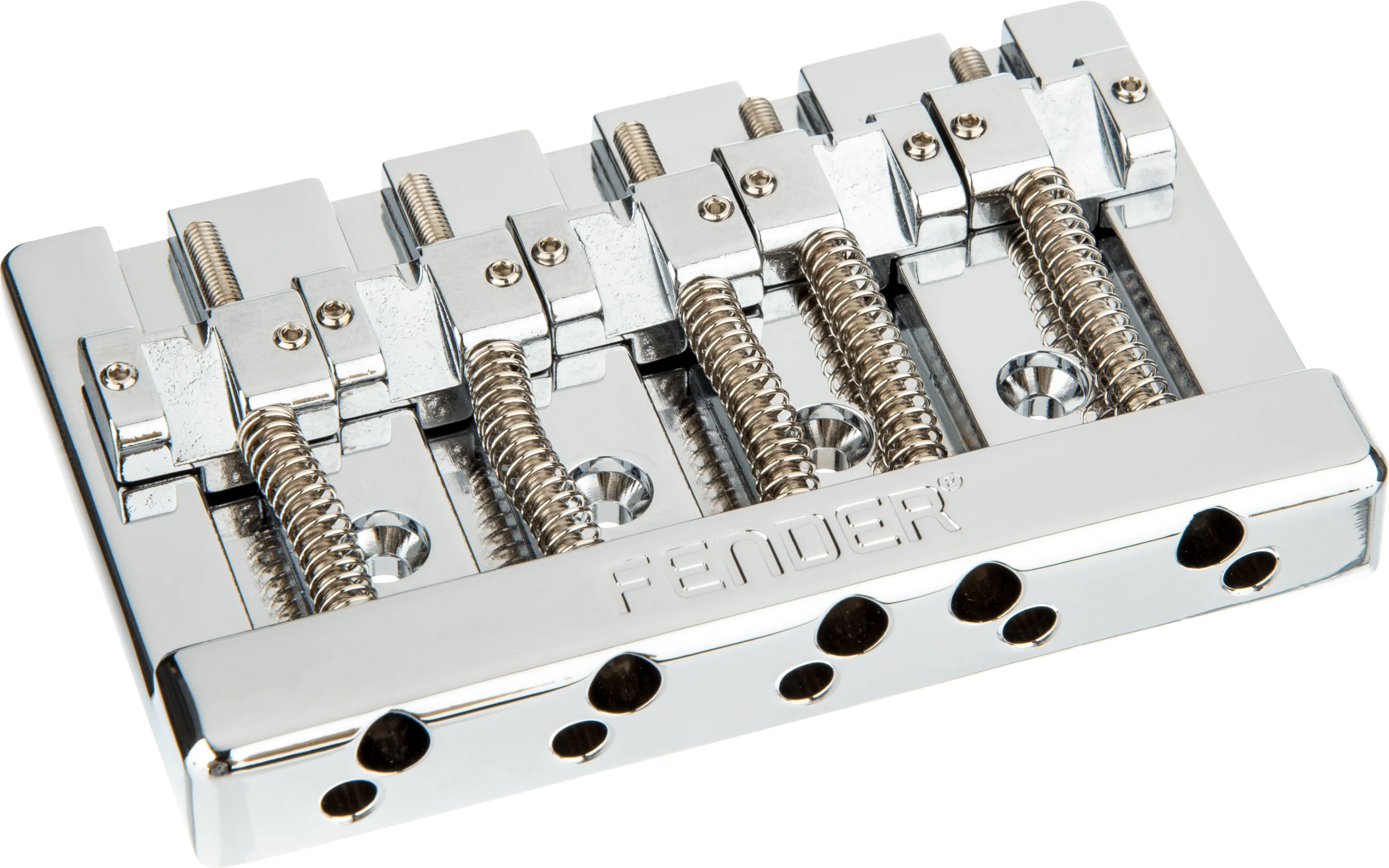 Fender® HiMass™ 5-String Bass Narrow Bridge Assembly With Brass Saddles 1 Fender® HiMass™ 5-String Bass Narrow Bridge Assembly With Brass Saddles