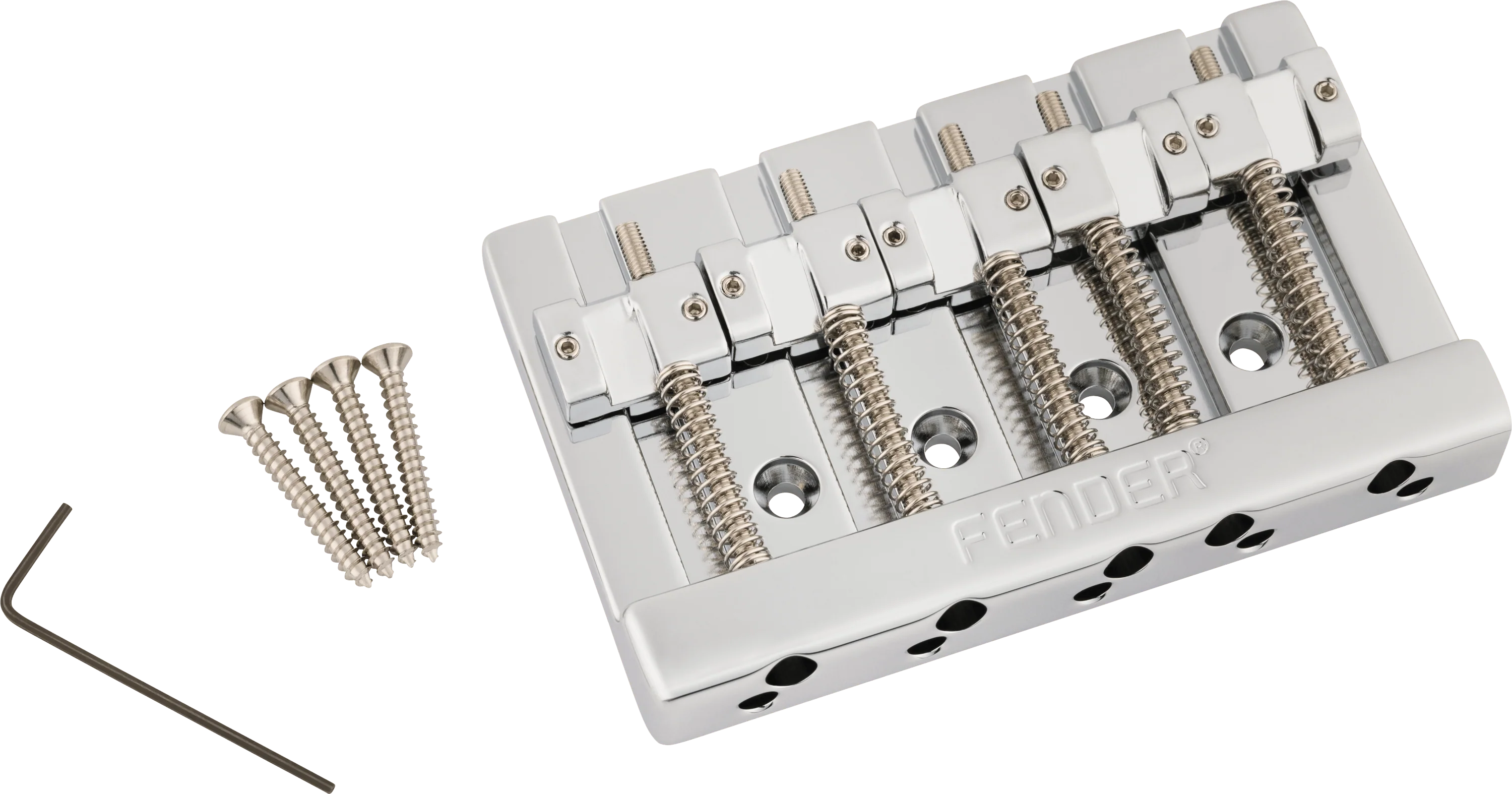 Fender® HiMass™ 5-String Bass Wide Bridge Assembly With Zinc Saddles 2 Fender® HiMass™ 5-String Bass Wide Bridge Assembly With Zinc Saddles