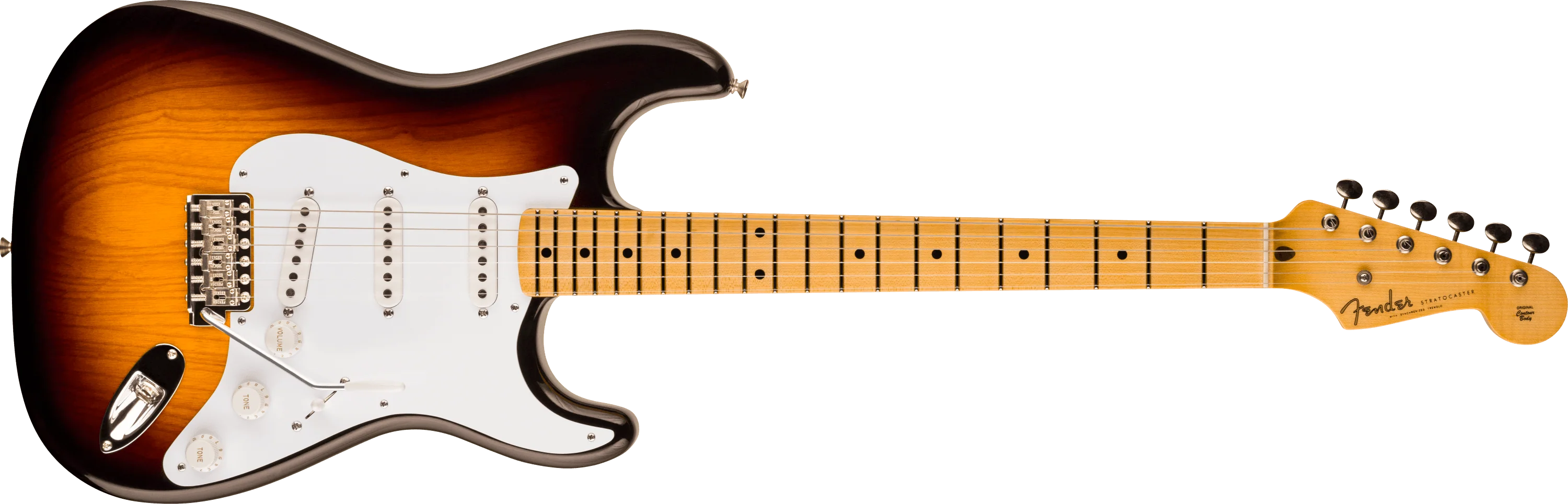 Limited Edition 70th Anniversary 1954 Stratocaster® Time Capsule Package, 1-Piece Quartersawn Maple Neck Fingerboard, Wide-Fade 2-Color Sunburst 1 Limited Edition 70th Anniversary 1954 Stratocaster® Time Capsule Package, 1-Piece Quartersawn Maple Neck Fingerboard, Wide-Fade 2-Color Sunburst