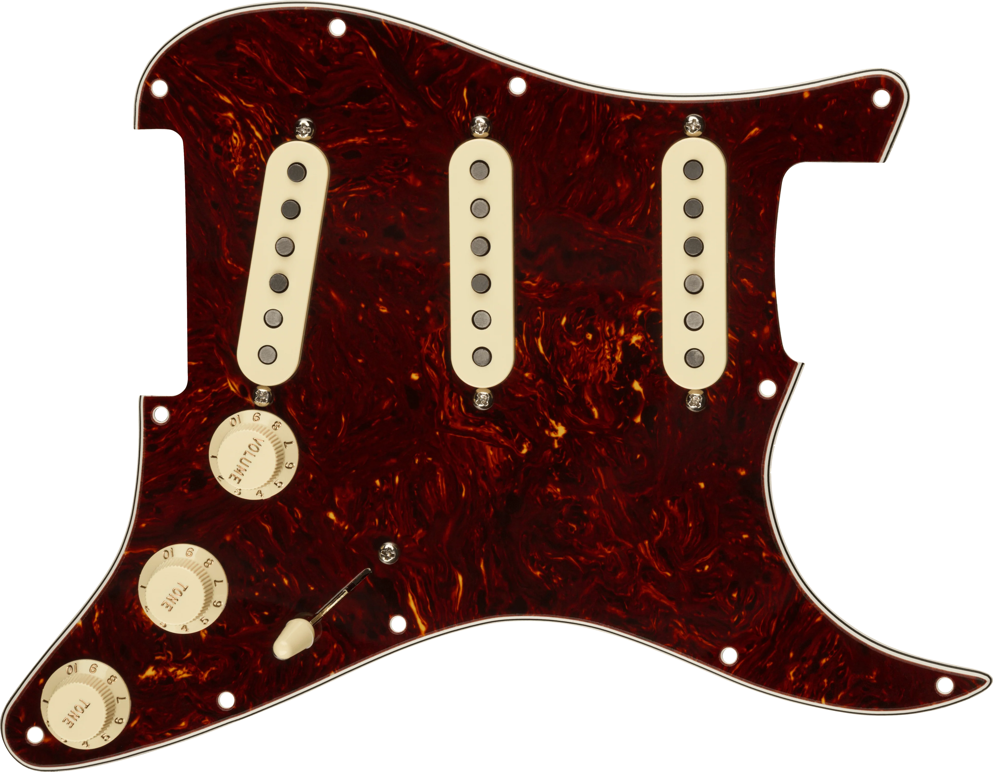 Pre-Wired Strat® Pickguard, Custom Shop Fat 50's SSS
