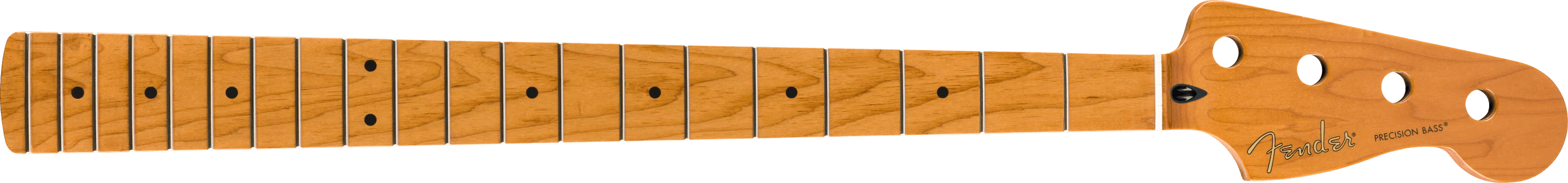 Roasted Maple Precision Bass® Neck, 20 Medium Jumbo Frets, 9.5", Maple, C Shape