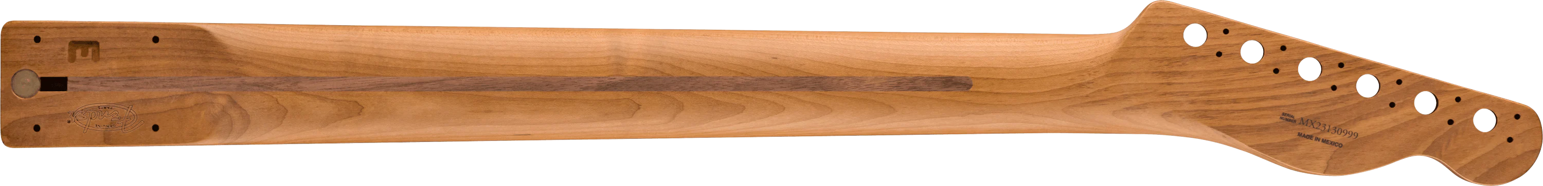 Satin Roasted Maple Telecaster LH Neck, 22 Jumbo Frets, 12", Maple, Flat Oval Shape 2 Satin Roasted Maple Telecaster LH Neck, 22 Jumbo Frets, 12", Maple, Flat Oval Shape