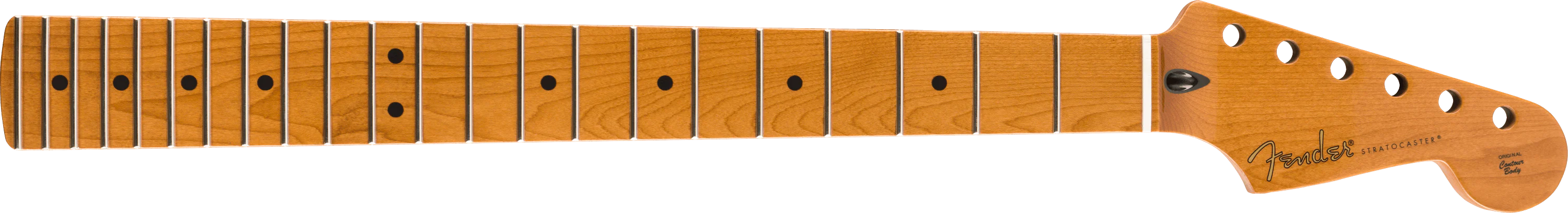 Roasted Maple Stratocaster® Neck, 22 Jumbo Frets, 12", Flat Oval Shape