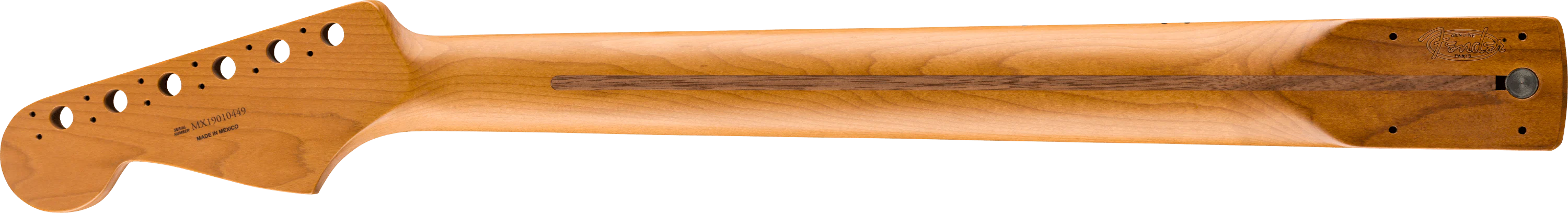 Roasted Maple Stratocaster® Neck, 22 Jumbo Frets, 12", Flat Oval Shape 2 Roasted Maple Stratocaster® Neck, 22 Jumbo Frets, 12", Flat Oval Shape