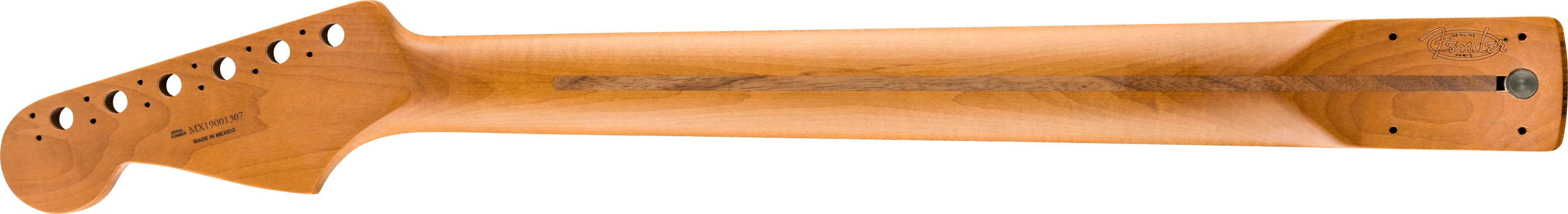 Roasted Maple Stratocaster® Neck, 22 Jumbo Frets, 12", Flat Oval Shape 4 Roasted Maple Stratocaster® Neck, 22 Jumbo Frets, 12", Flat Oval Shape