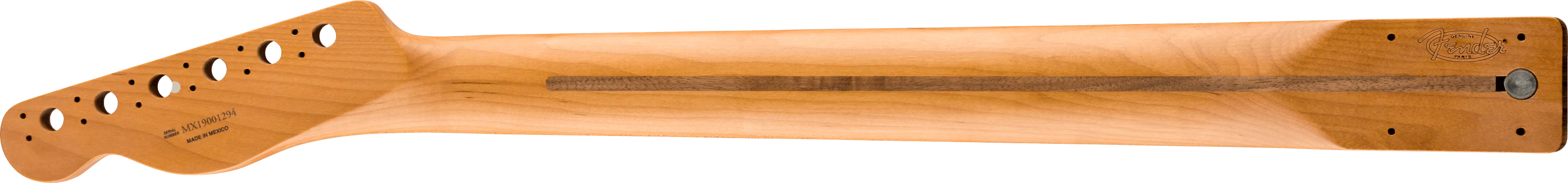 Roasted Maple Telecaster® Neck, 22 Jumbo Frets, 12", Pau Ferro, Flat Oval Shape 2 Roasted Maple Telecaster® Neck, 22 Jumbo Frets, 12", Pau Ferro, Flat Oval Shape