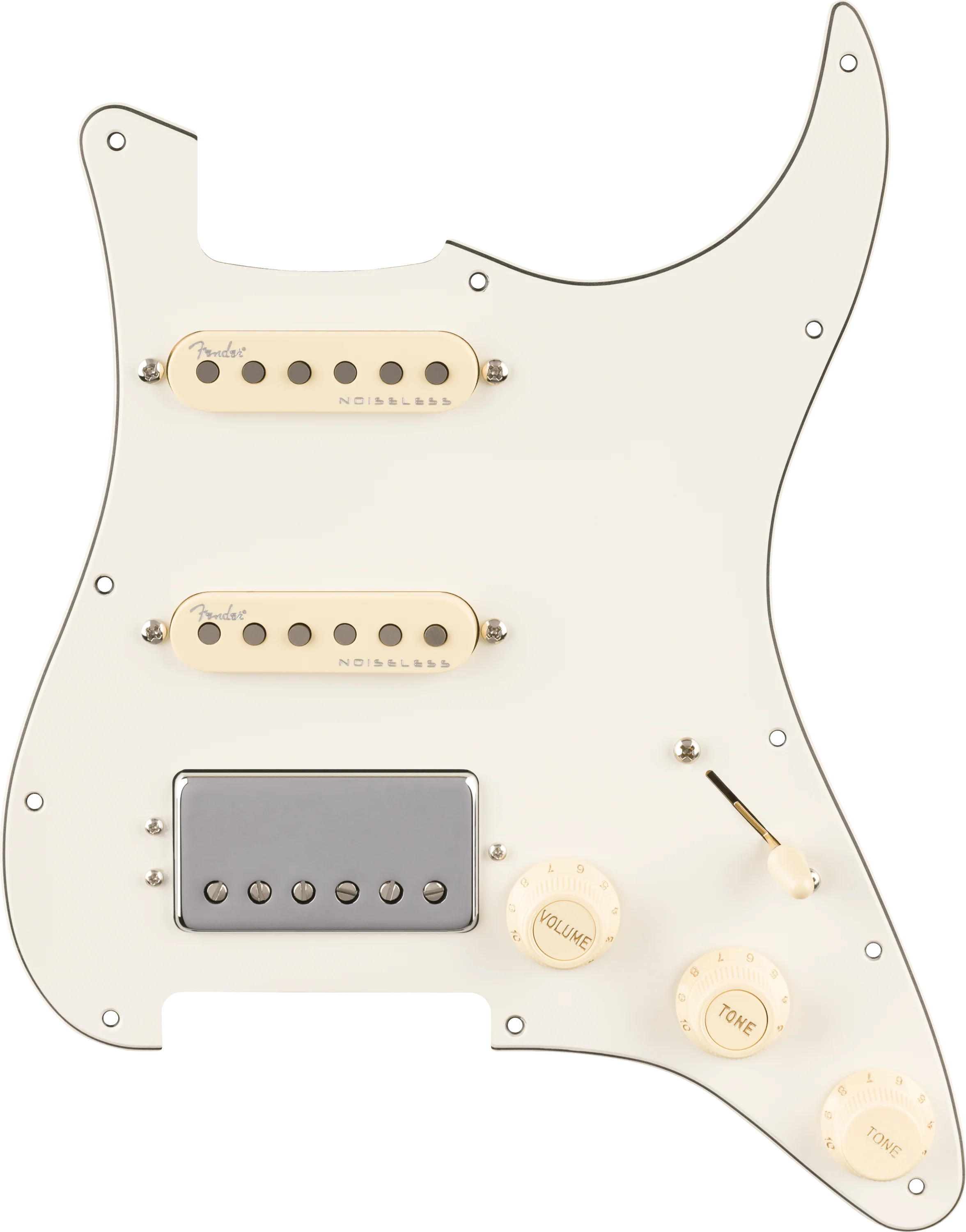 Pre-Wired Strat® Pickguard, Quadra Tap™/Ultra Noiseless™ HSS 3 Pre-Wired Strat® Pickguard, Quadra Tap™/Ultra Noiseless™ HSS
