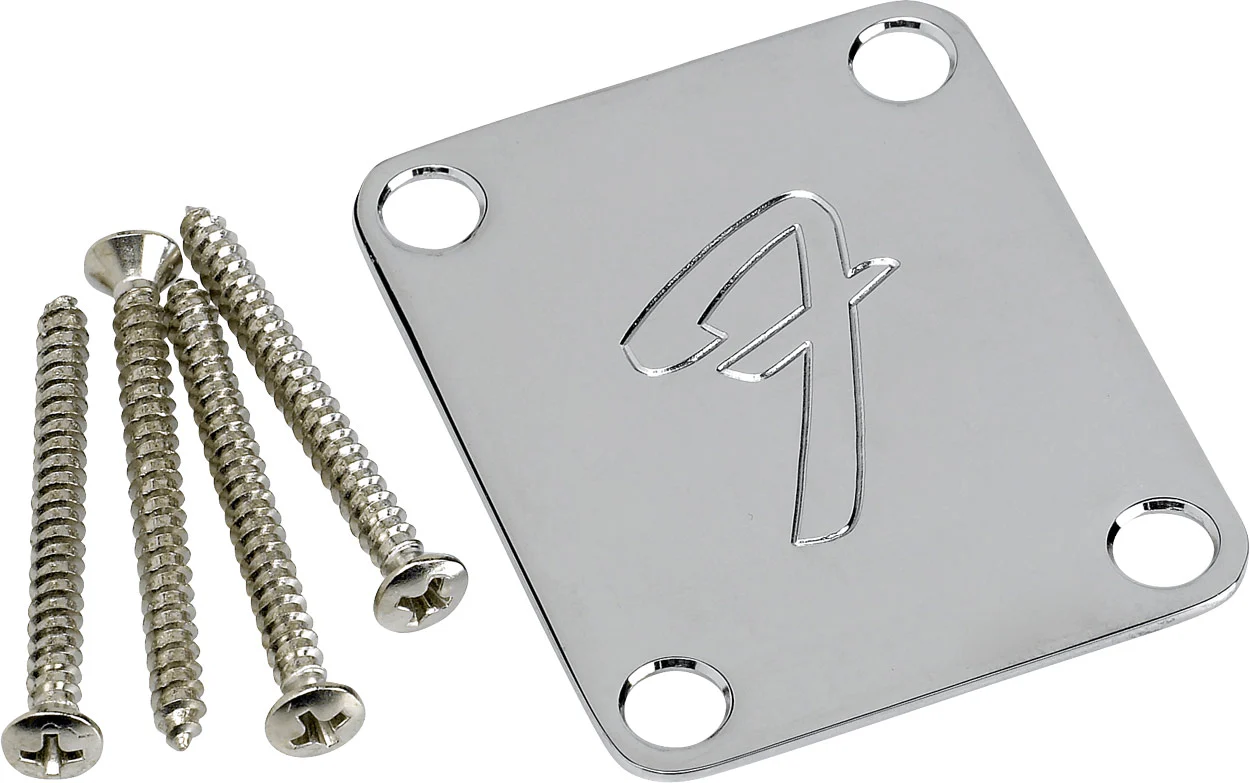 4-Bolt '70s Vintage-Style F Logo Neck Plate 1 4-Bolt '70s Vintage-Style F Logo Neck Plate