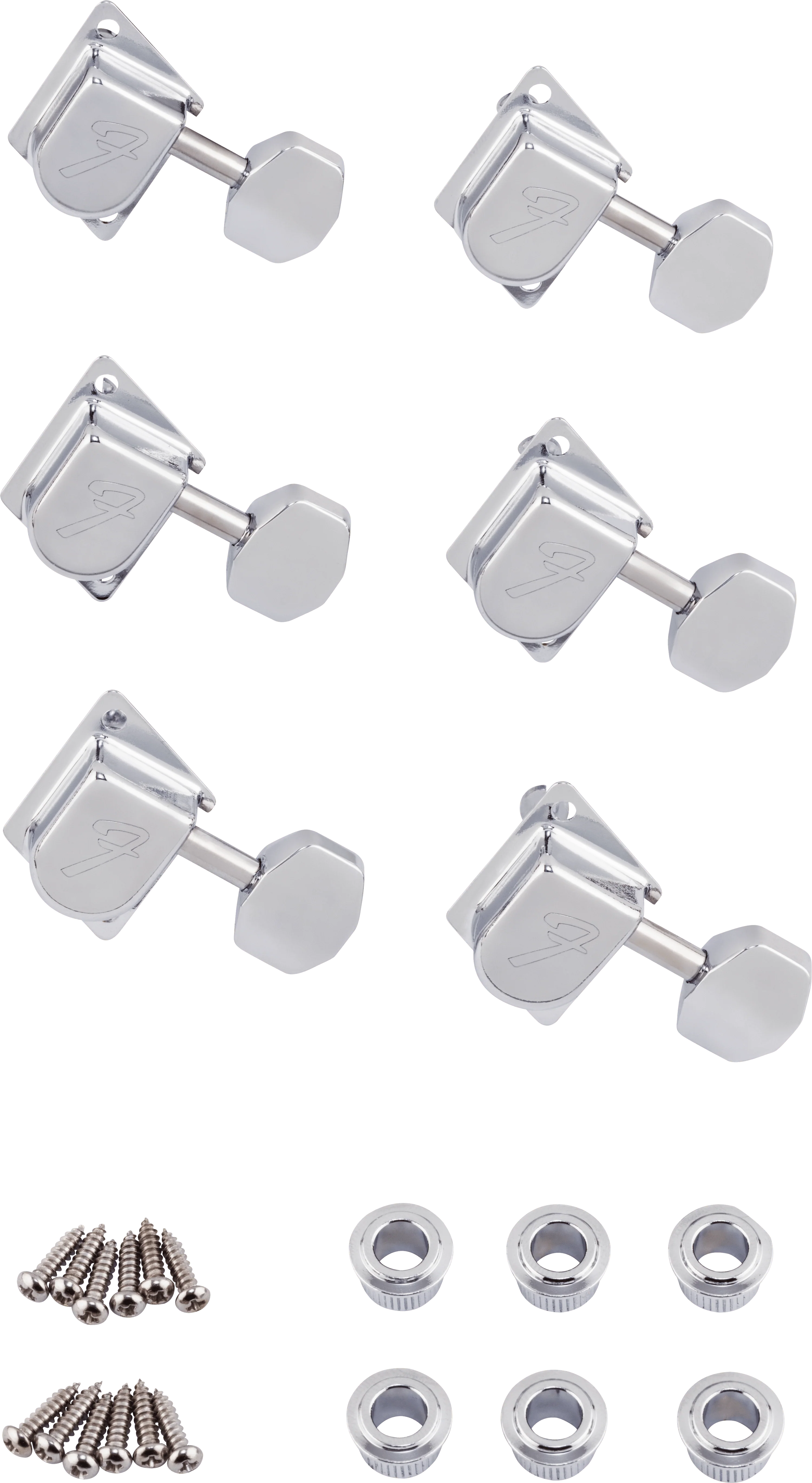 70s F Style Stratocaster®-Telecaster® Tuning Machine Set 2 70s F Style Stratocaster®-Telecaster® Tuning Machine Set