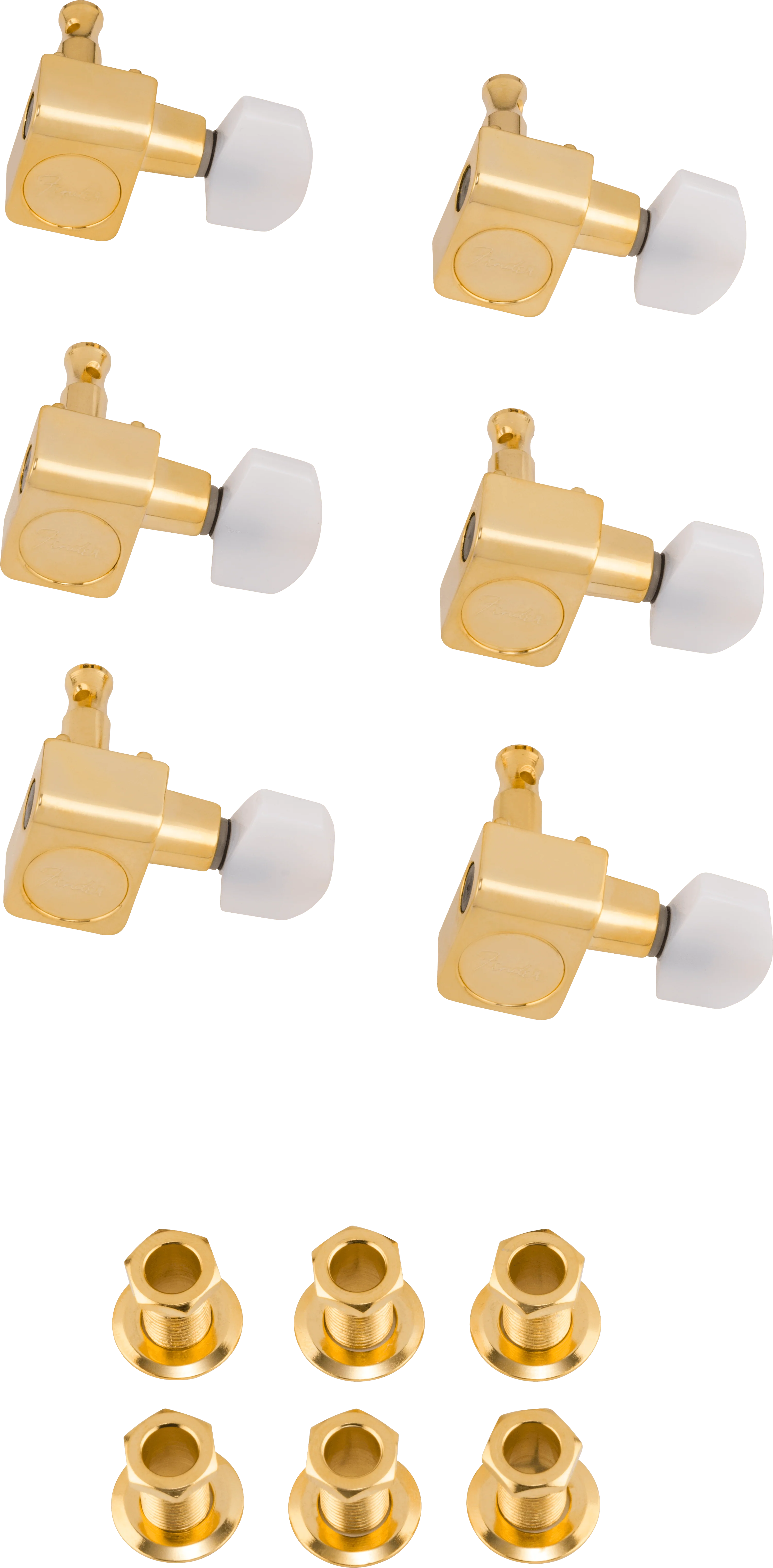 Deluxe Cast/Sealed Guitar Tuning Machines with Pearl Buttons Set 2 Deluxe Cast/Sealed Guitar Tuning Machines with Pearl Buttons Set