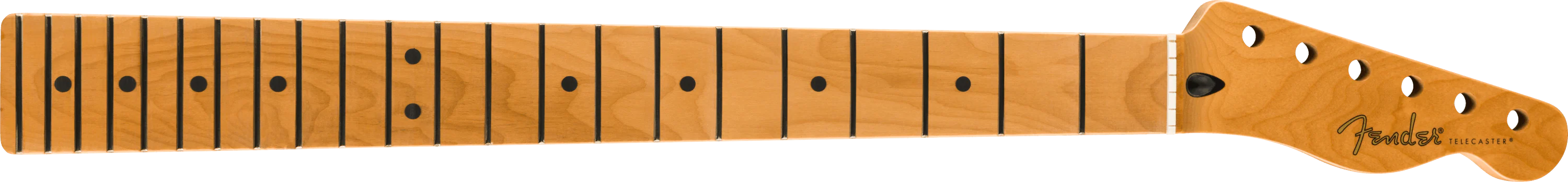 Satin Roasted Maple Fat Telecaster® Neck, 22 Medium Jumbo Frets, 9.5", U Shape 3 Satin Roasted Maple Fat Telecaster® Neck, 22 Medium Jumbo Frets, 9.5", U Shape