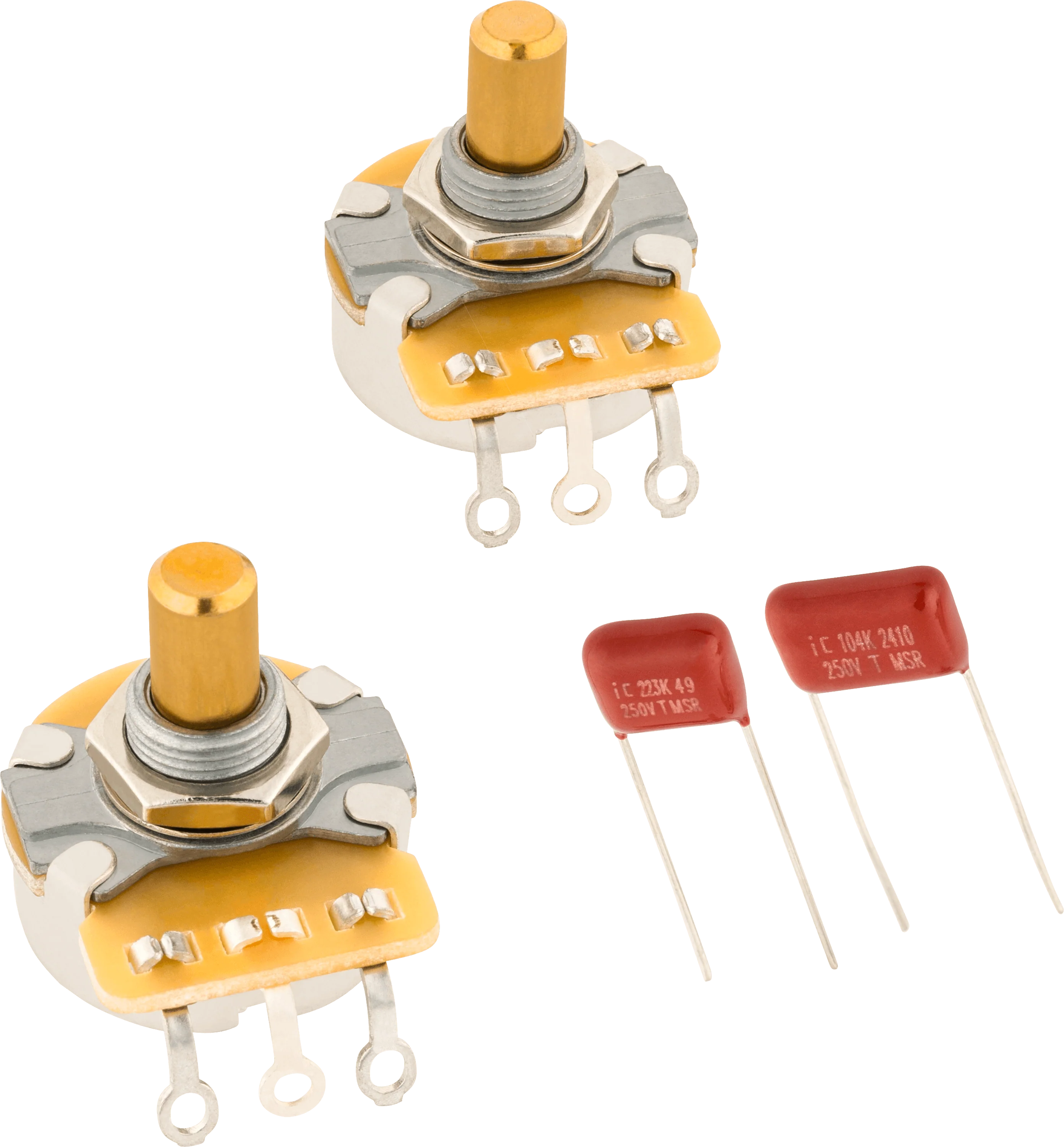 Telecaster® Solid Shaft Potentiometer and Capacitor Kit, 2-Pack