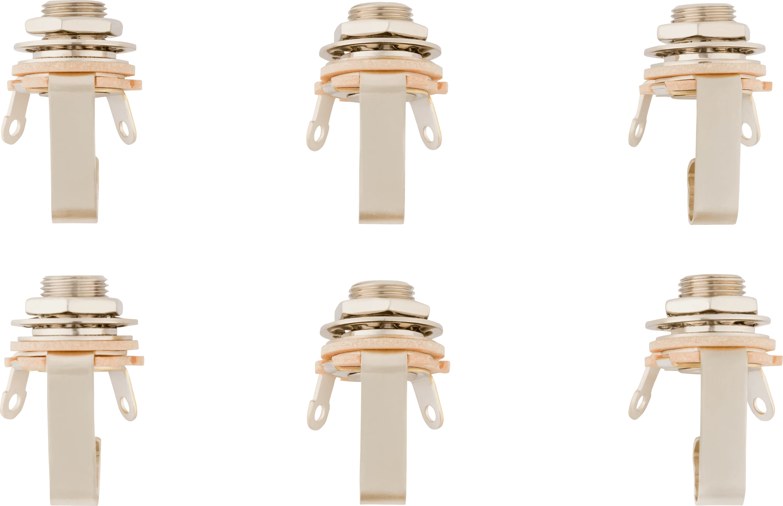1/4" 2-Conductor Guitar Output Jack (6-pack)