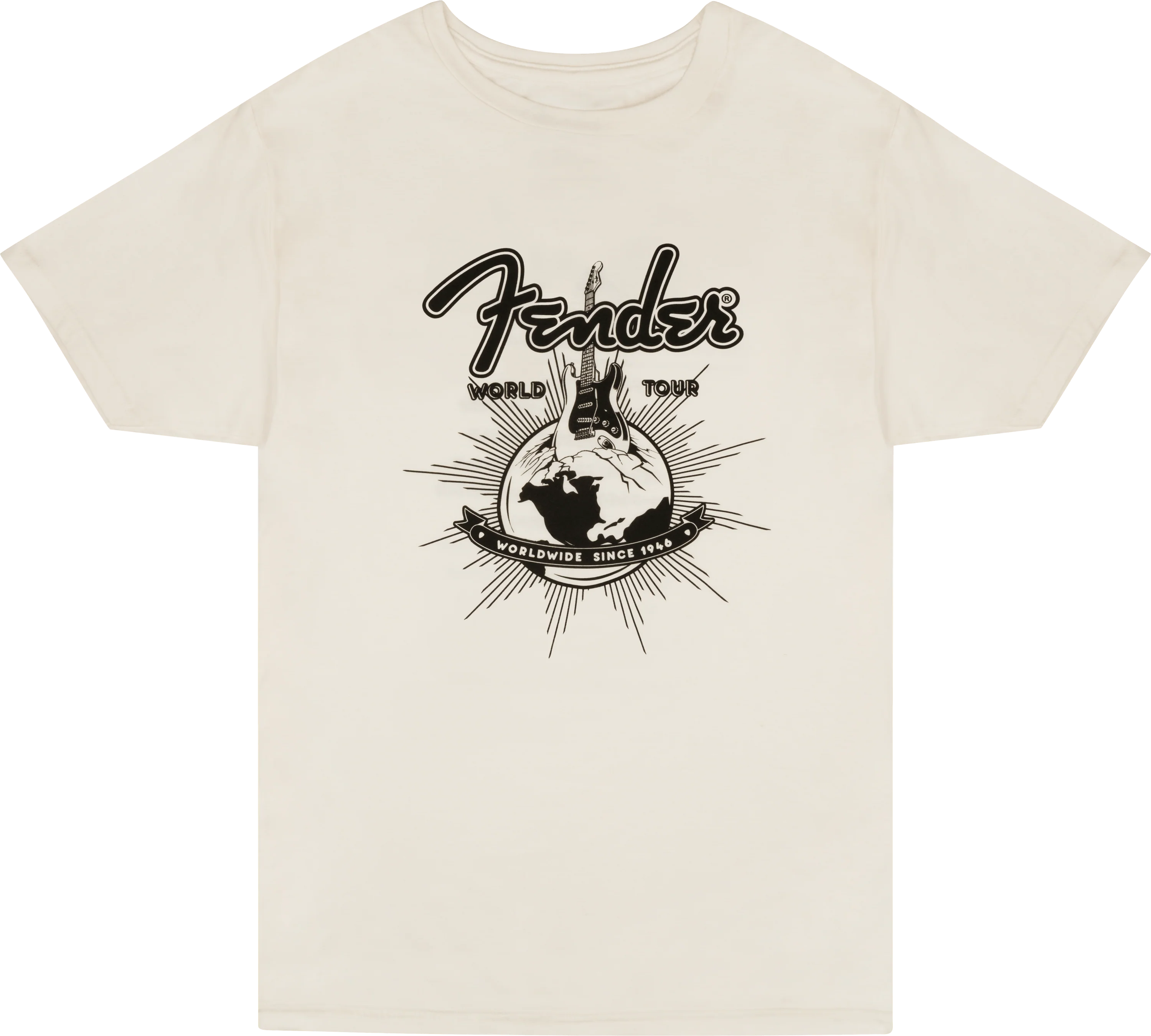 Fender® World Tour T-Shirt, Vintage White 3 Fender® World Tour T-Shirt, Vintage White