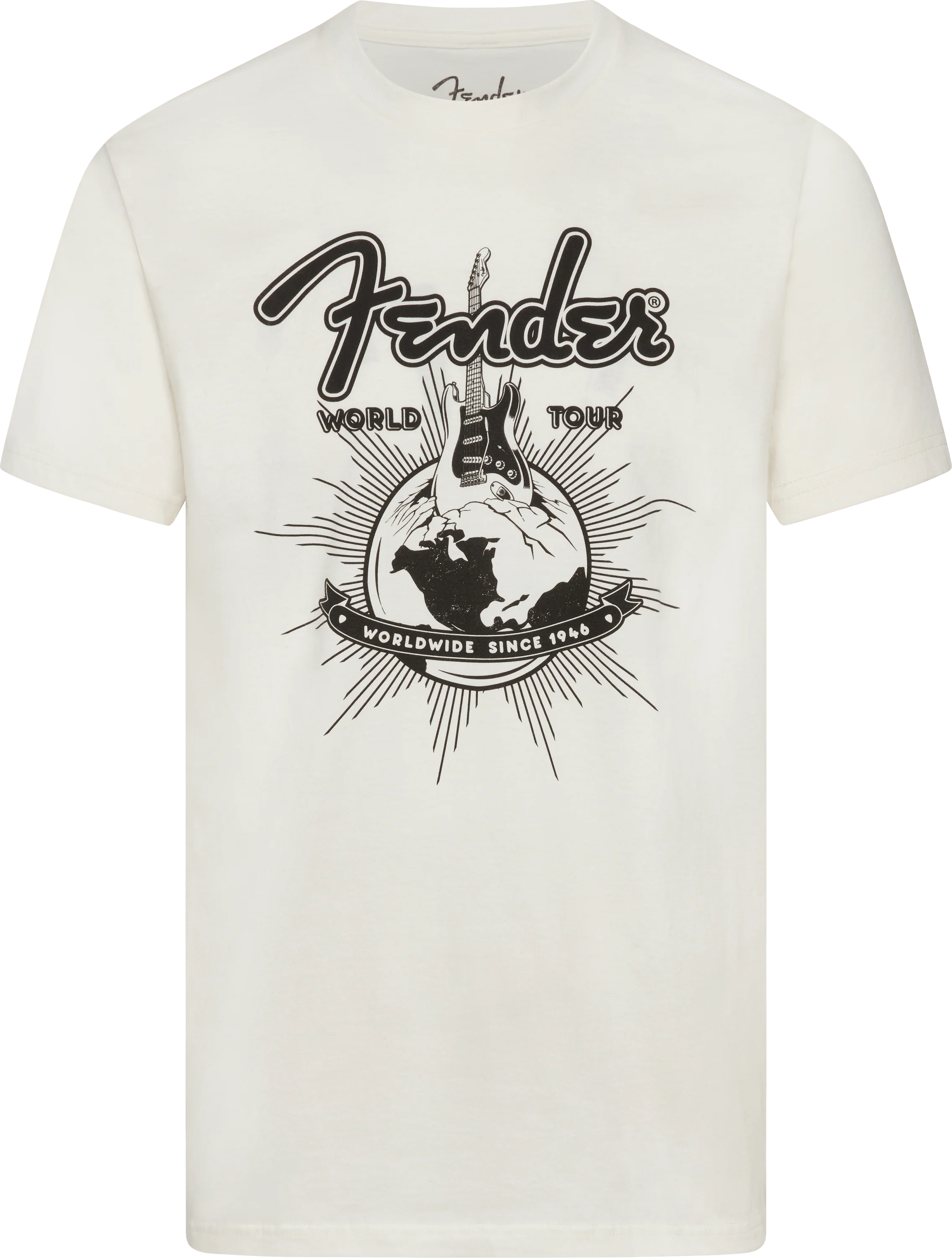 Fender® World Tour T-Shirt, Vintage White 6 Fender® World Tour T-Shirt, Vintage White